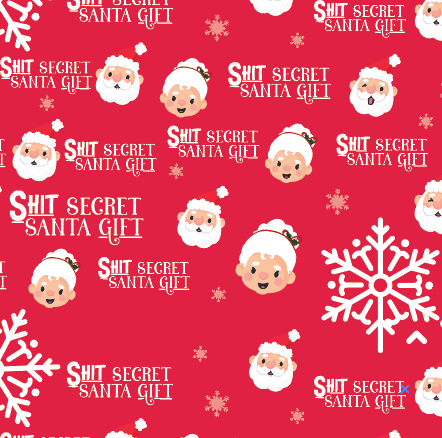 Shit Secret Santa Gift' Wrapping Paper - Postal Pranks